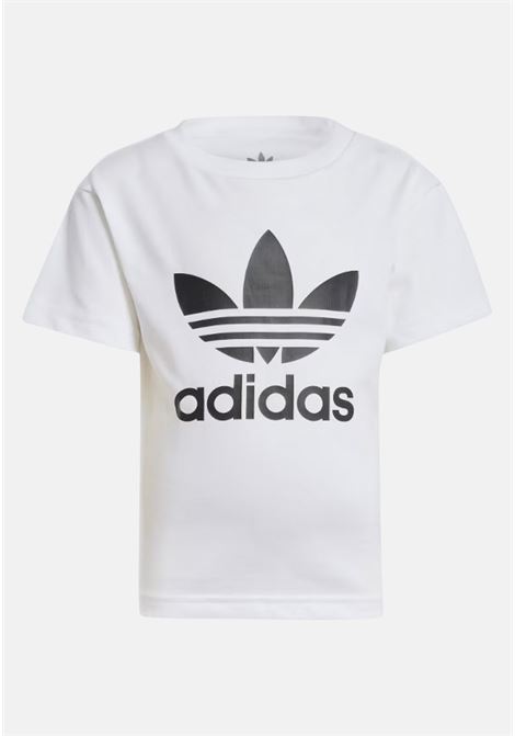 T-shirt a manica corta Adicolor Trefoil bianca per bambino e bambina ADIDAS ORIGINALS | JE0518.